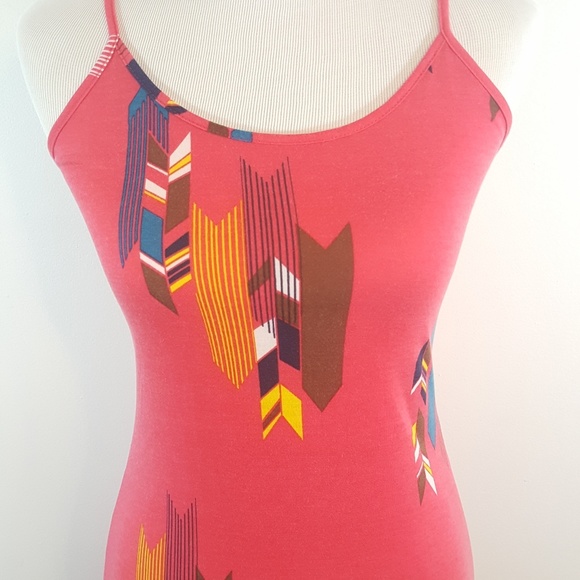 Xhilaration Long Summer Pink w/Arrows Dress Small - Picture 5 of 7